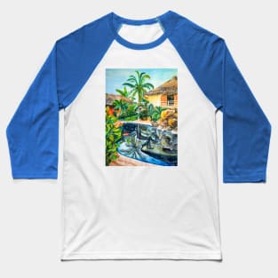 Mexican Poolside at Dawn Baseball T-Shirt